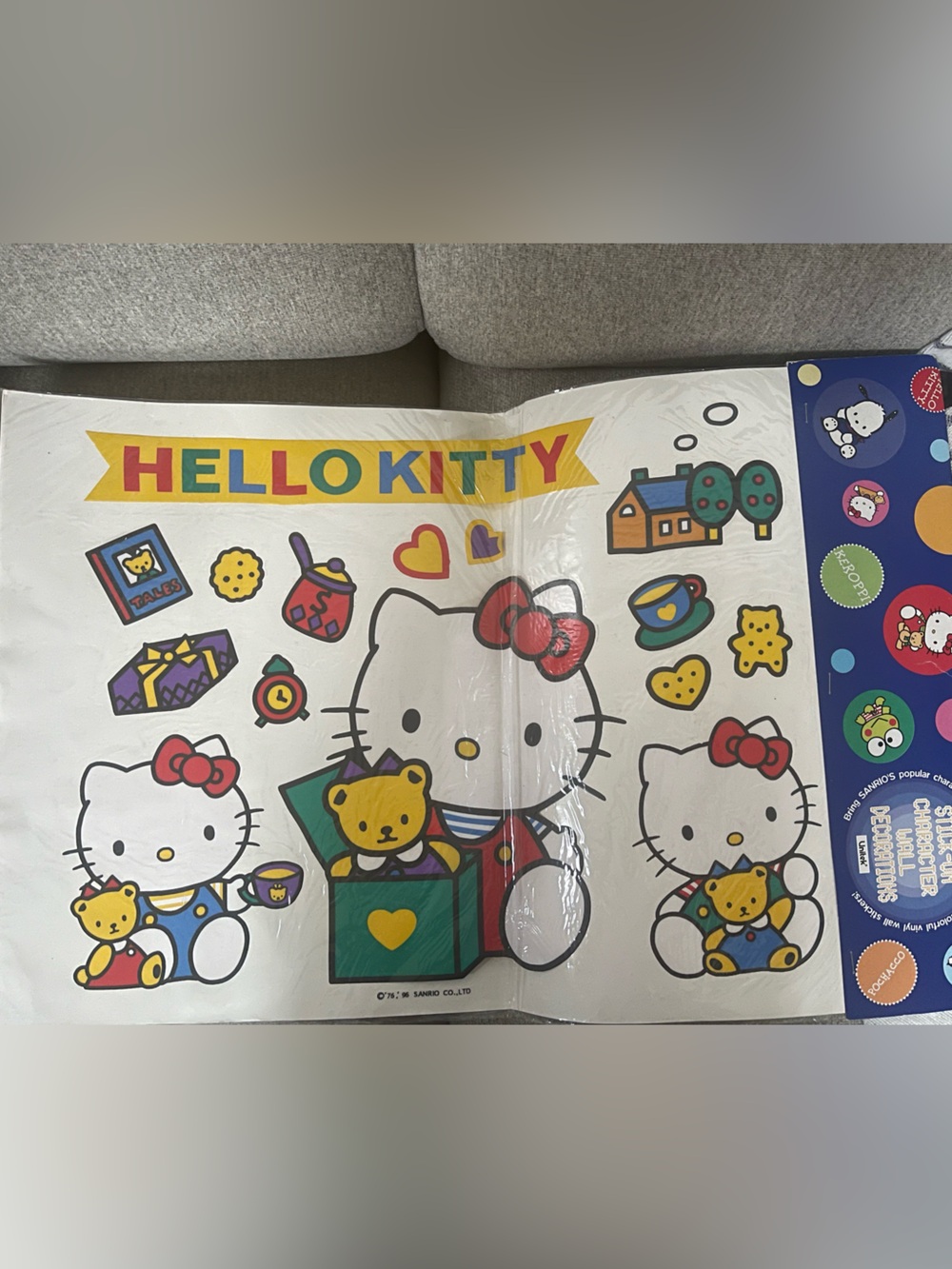 vintage Hello Kitty sticker sheet officially licensed by SAnrio